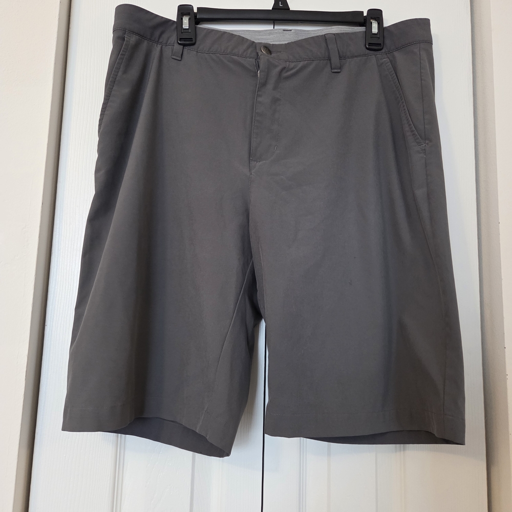 adidas Men's Gray Flat Front Shorts